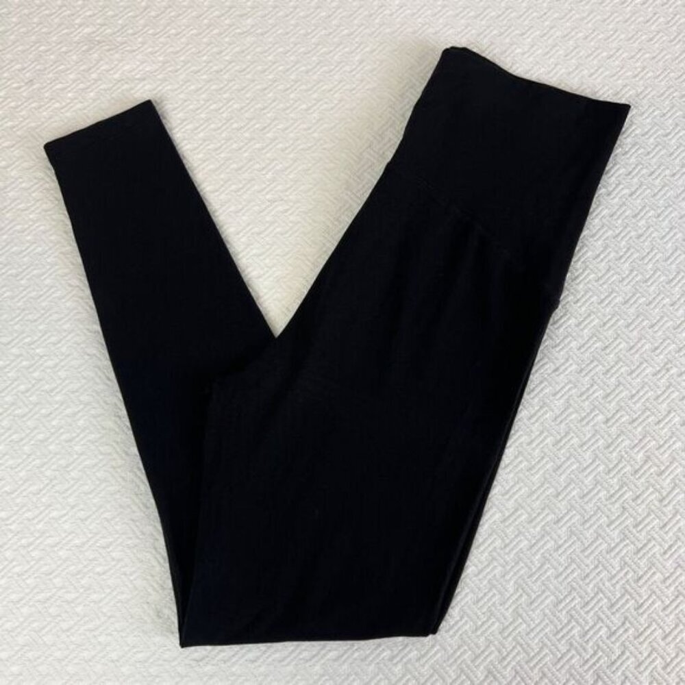 H&M Mama Size Large Maternity Pregnancy High Black Leggings Pants Lounge Stretch